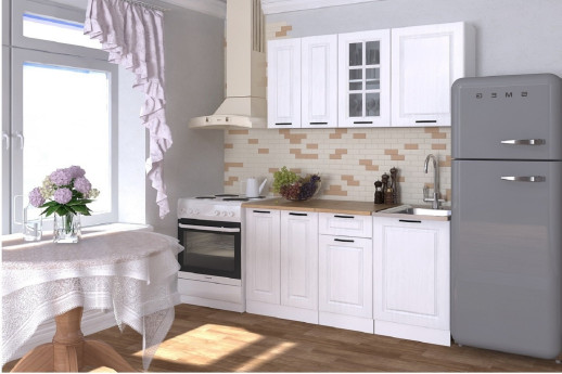 Кухонный гарнитур «Кухонный гарнитур «Белый Вегас - 7 (1500 мм)»»