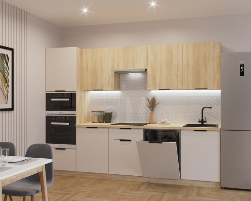 Кухонный гарнитур «Кухонный гарнитур «Стамбул Дуб сонома - 9 (3000 мм)»»