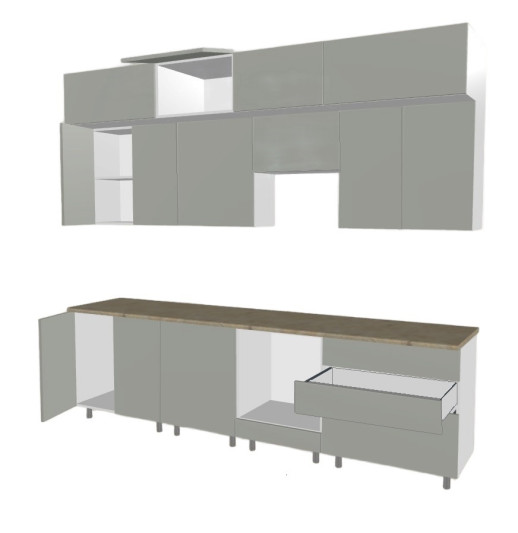 Кухонный гарнитур «Кухонный гарнитур «Аликанте - 23 (2800 мм)»»