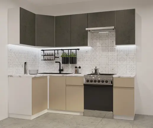 Бетон темный Пикрит Акция Лайн арт. 33 - 1200х2400