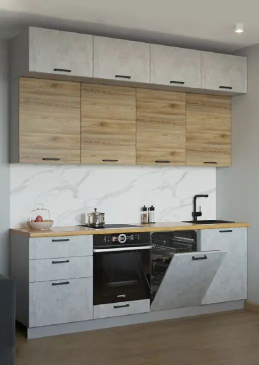 Кухонный гарнитур «Кухонный гарнитур «Лофт 2400 мм_прямая 2»»