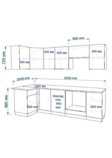 Вегас белый 1000*2450 мм