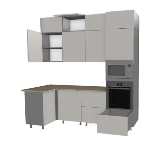 Кухонный гарнитур «Кухонный гарнитур «Аликанте - 2 (1000х2400 мм)»»