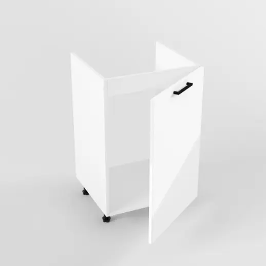 Шкаф нижний 500 мойка Белый глянец