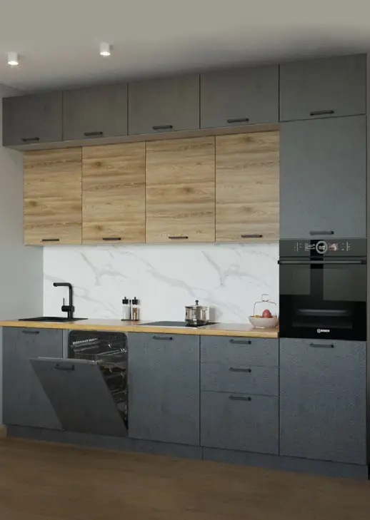 Кухонный гарнитур «Кухонный гарнитур «Лофт 3000 мм_прямая 4»»