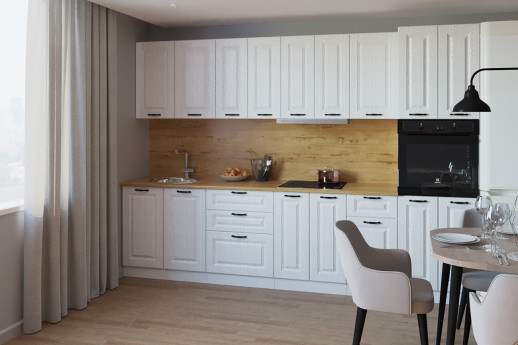 Кухонный гарнитур «Кухонный гарнитур «Белый Вегас - 18 (3000 мм)»»