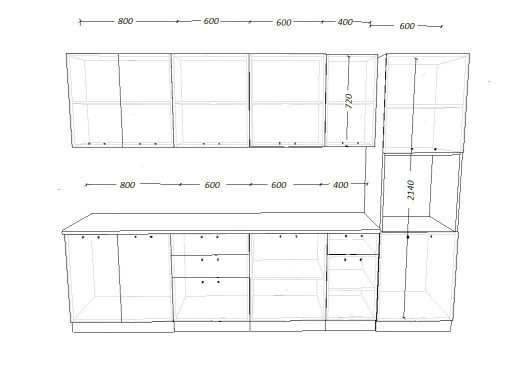 Кухонный гарнитур «Кухонный гарнитур «Белый Вегас - 18 (3000 мм)»»