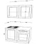 Кухонный гарнитур «Кухонный гарнитур «Белый Вегас - 16 (1000 мм)»»